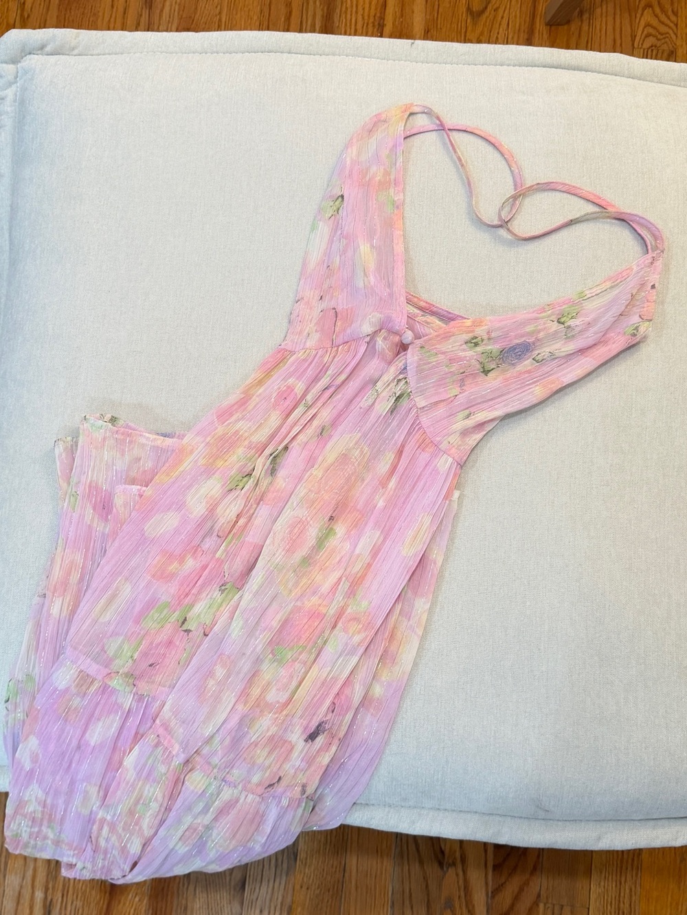 ASOS Pink Floral Slip Dress with Delicate Straps